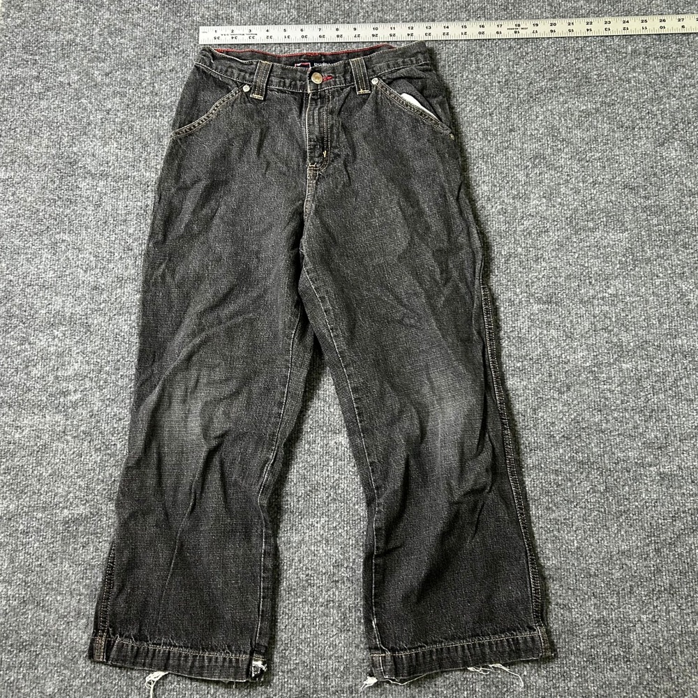 Bugle Boy Carpenter Jeans Boys Size 10 Black Cotton Relaxed Straight Leg